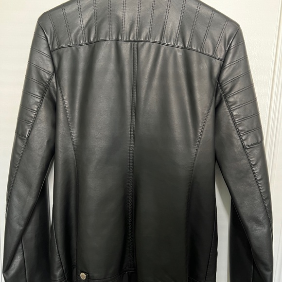 EXPRESS Quilted Vegan Leather Moto Jacket -Small - Picture 5 of 7